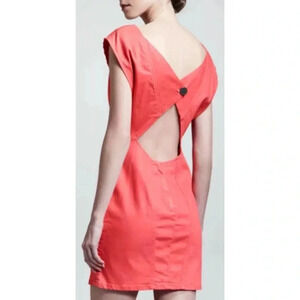 Women KELLY WEARSTLER orange Mineral Cap Sleeve Open Back Mini Dress Sz 6